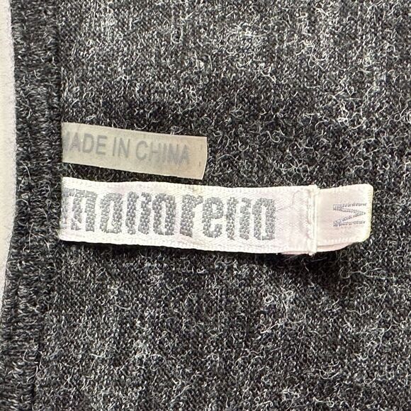 Monoreno Gray Embroidered Boho Sweater Dress Women Size Medium Pullover Tunic - Picture 3 of 13